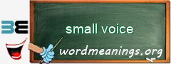 WordMeaning blackboard for small voice